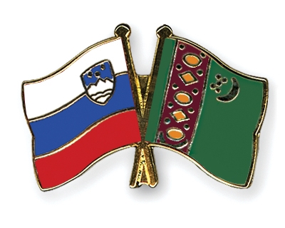 Fahnen Pins Slowenien Turkmenistan