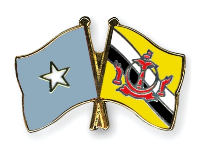 Fahnen Pins Somalia Brunei-Darussalam