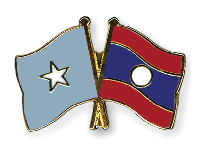 Fahnen Pins Somalia Laos