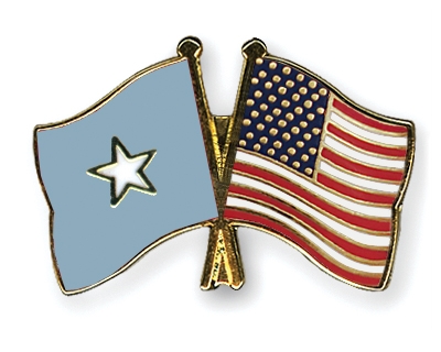 Fahnen Pins Somalia USA