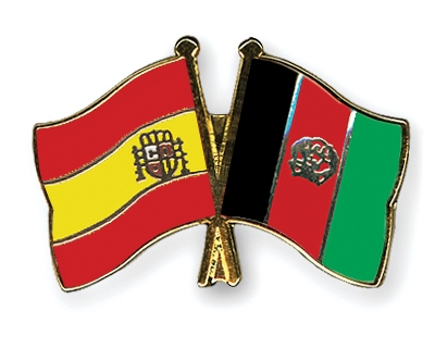 Fahnen Pins Spanien Afghanistan