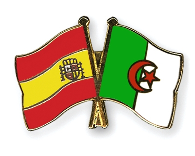 Fahnen Pins Spanien Algerien