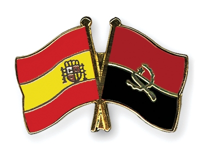 Fahnen Pins Spanien Angola