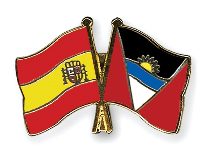 Fahnen Pins Spanien Antigua-und-Barbuda