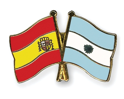 Fahnen Pins Spanien Argentinien