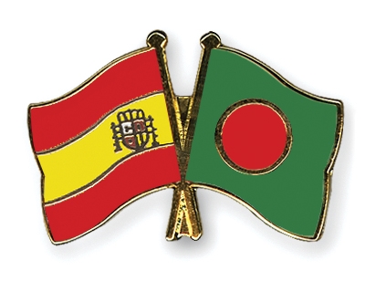 Fahnen Pins Spanien Bangladesch