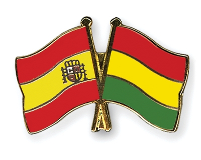 Fahnen Pins Spanien Bolivien