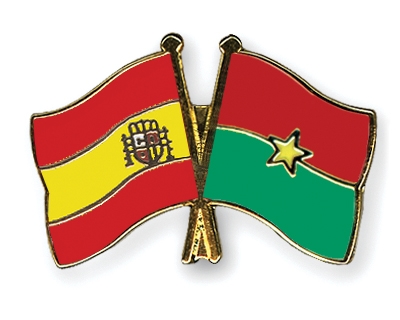 Fahnen Pins Spanien Burkina-Faso