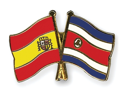 Fahnen Pins Spanien Costa-Rica