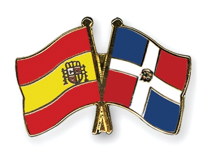 Fahnen Pins Spanien Dominikanische-Republik