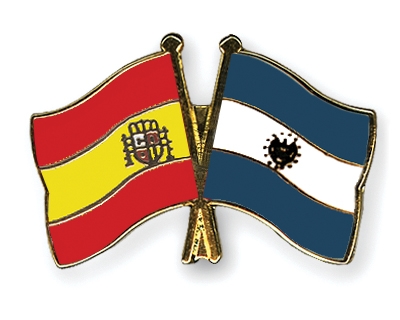 Fahnen Pins Spanien El-Salvador