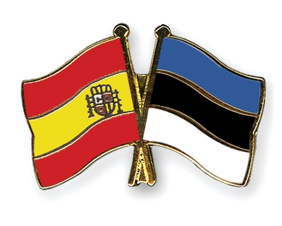 Fahnen Pins Spanien Estland