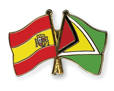 Fahnen Pins Spanien Guyana