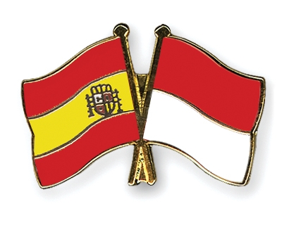 Fahnen Pins Spanien Indonesien