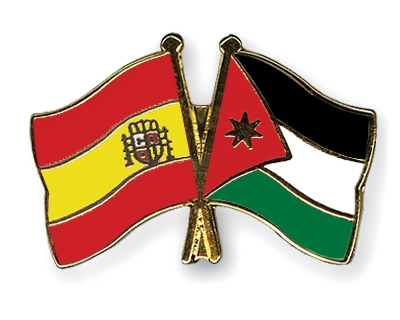 Fahnen Pins Spanien Jordanien