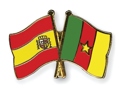 Fahnen Pins Spanien Kamerun