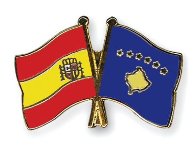 Fahnen Pins Spanien Kosovo