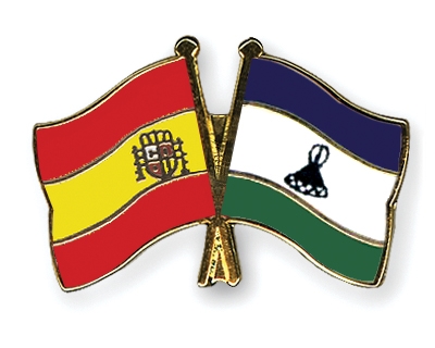 Fahnen Pins Spanien Lesotho