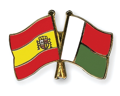 Fahnen Pins Spanien Madagaskar