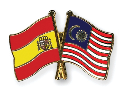 Fahnen Pins Spanien Malaysia