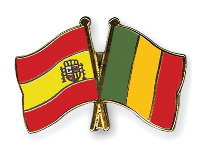 Fahnen Pins Spanien Mali