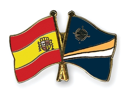 Fahnen Pins Spanien Marshallinseln