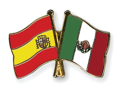 Fahnen Pins Spanien Mexiko