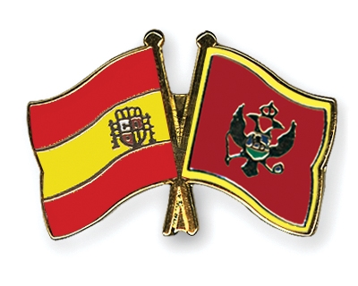 Fahnen Pins Spanien Montenegro