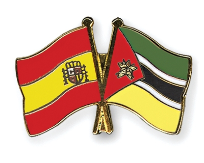Fahnen Pins Spanien Mosambik