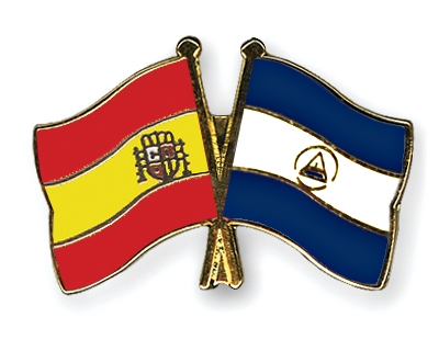 Fahnen Pins Spanien Nicaragua