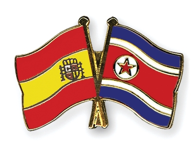 Fahnen Pins Spanien Nordkorea