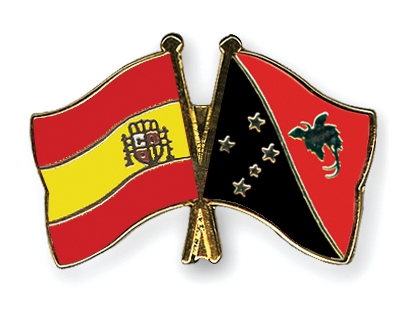 Fahnen Pins Spanien Papua-Neuguinea