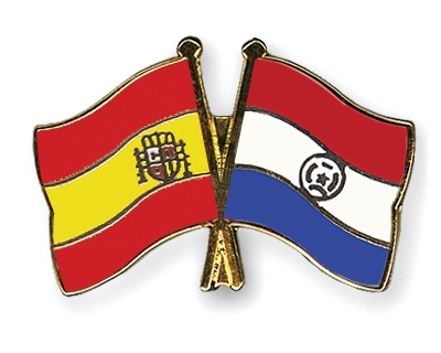 Fahnen Pins Spanien Paraguay