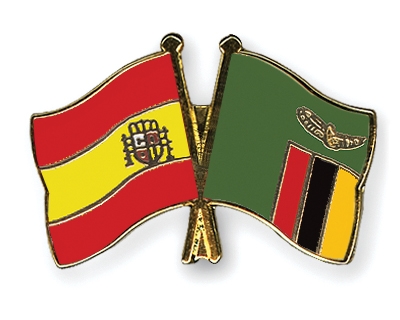 Fahnen Pins Spanien Sambia