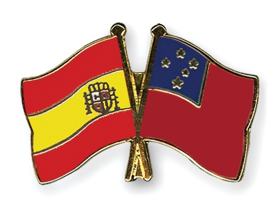 Fahnen Pins Spanien Samoa