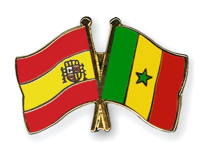 Fahnen Pins Spanien Senegal