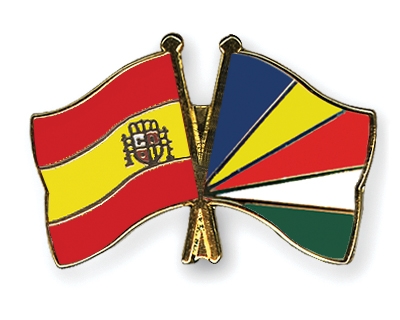Fahnen Pins Spanien Seychellen