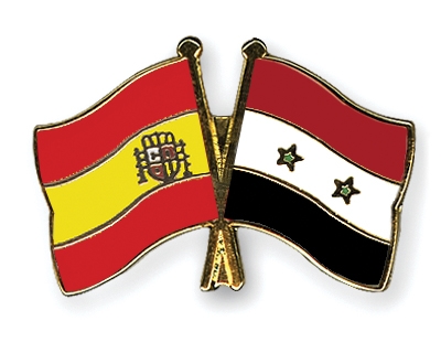 Fahnen Pins Spanien Syrien