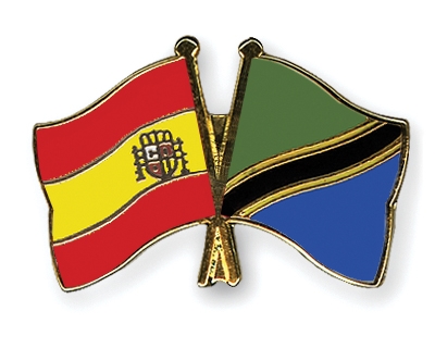 Fahnen Pins Spanien Tansania