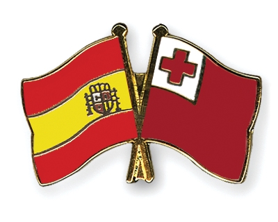 Fahnen Pins Spanien Tonga