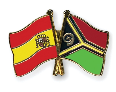 Fahnen Pins Spanien Vanuatu