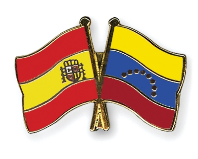 Fahnen Pins Spanien Venezuela