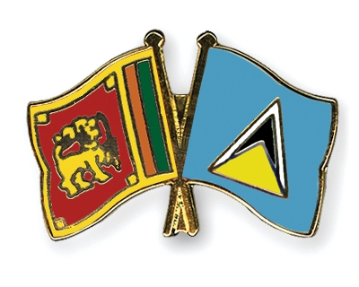 Fahnen Pins Sri-Lanka St-Lucia