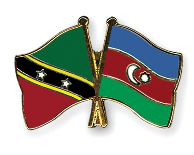 Fahnen Pins St-Kitts-und-Nevis Aserbaidschan