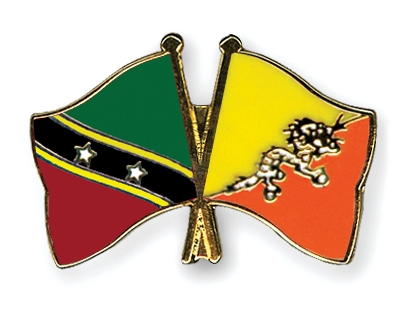 Fahnen Pins St-Kitts-und-Nevis Bhutan