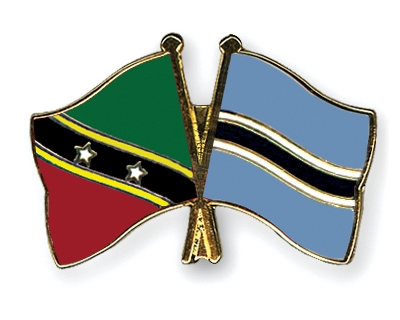 Fahnen Pins St-Kitts-und-Nevis Botsuana