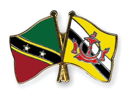 Fahnen Pins St-Kitts-und-Nevis Brunei-Darussalam