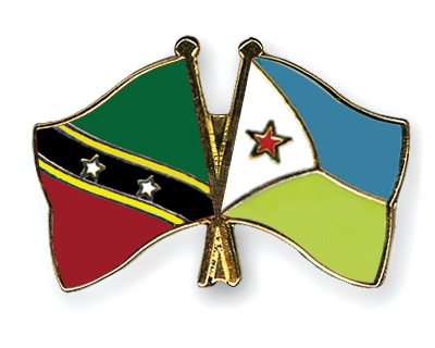 Fahnen Pins St-Kitts-und-Nevis Dschibuti
