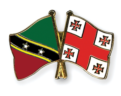 Fahnen Pins St-Kitts-und-Nevis Georgien