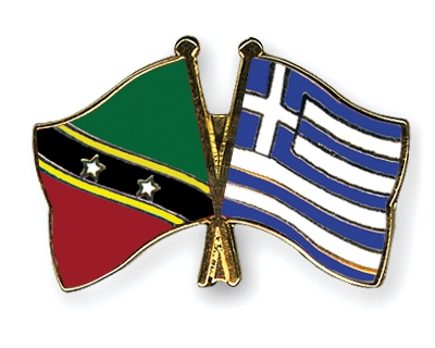 Fahnen Pins St-Kitts-und-Nevis Griechenland